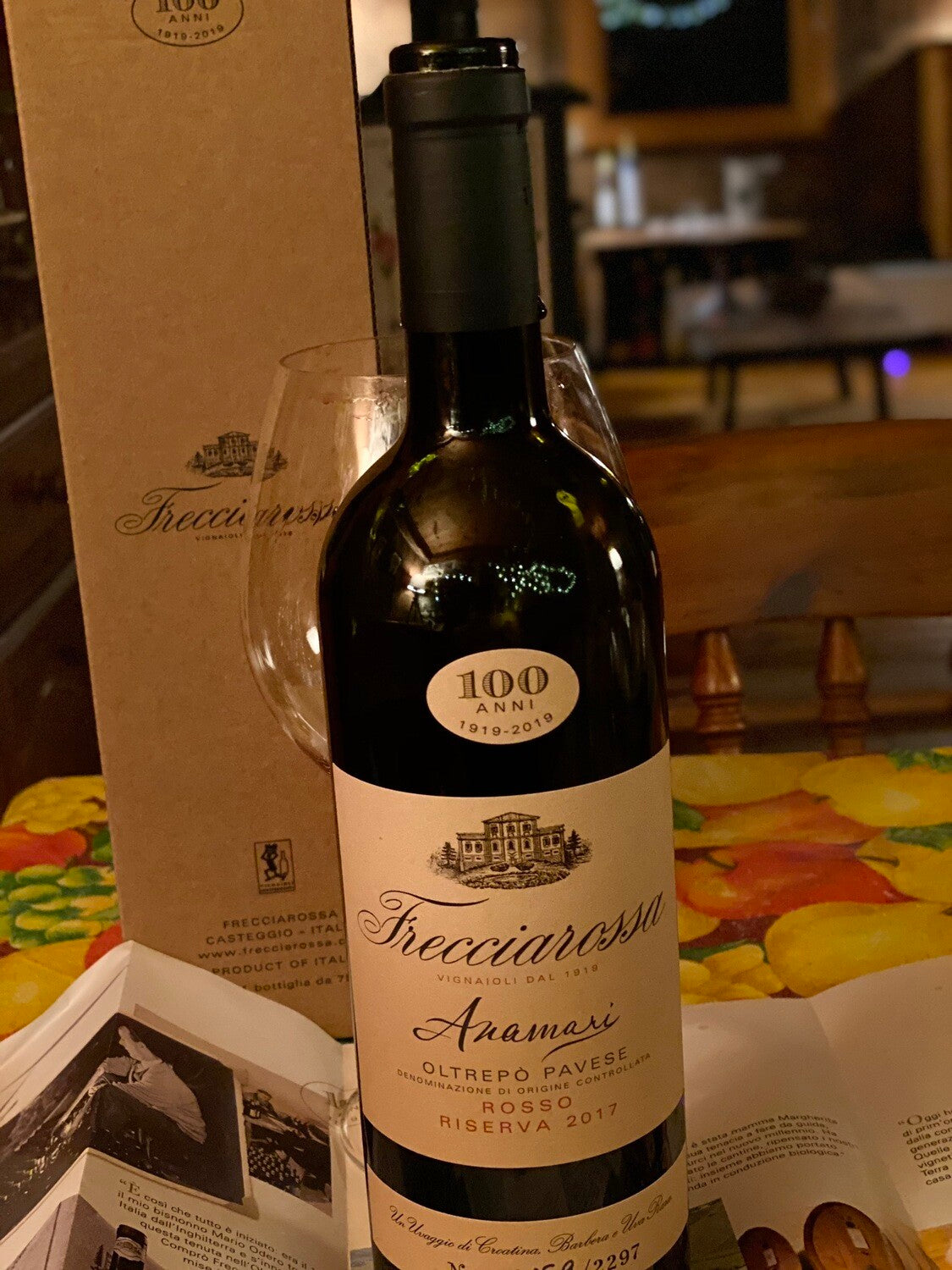 "Anamari" FRECCIAROSSA, Oltrepò Pavese  DOC Rosso Riserva  2017