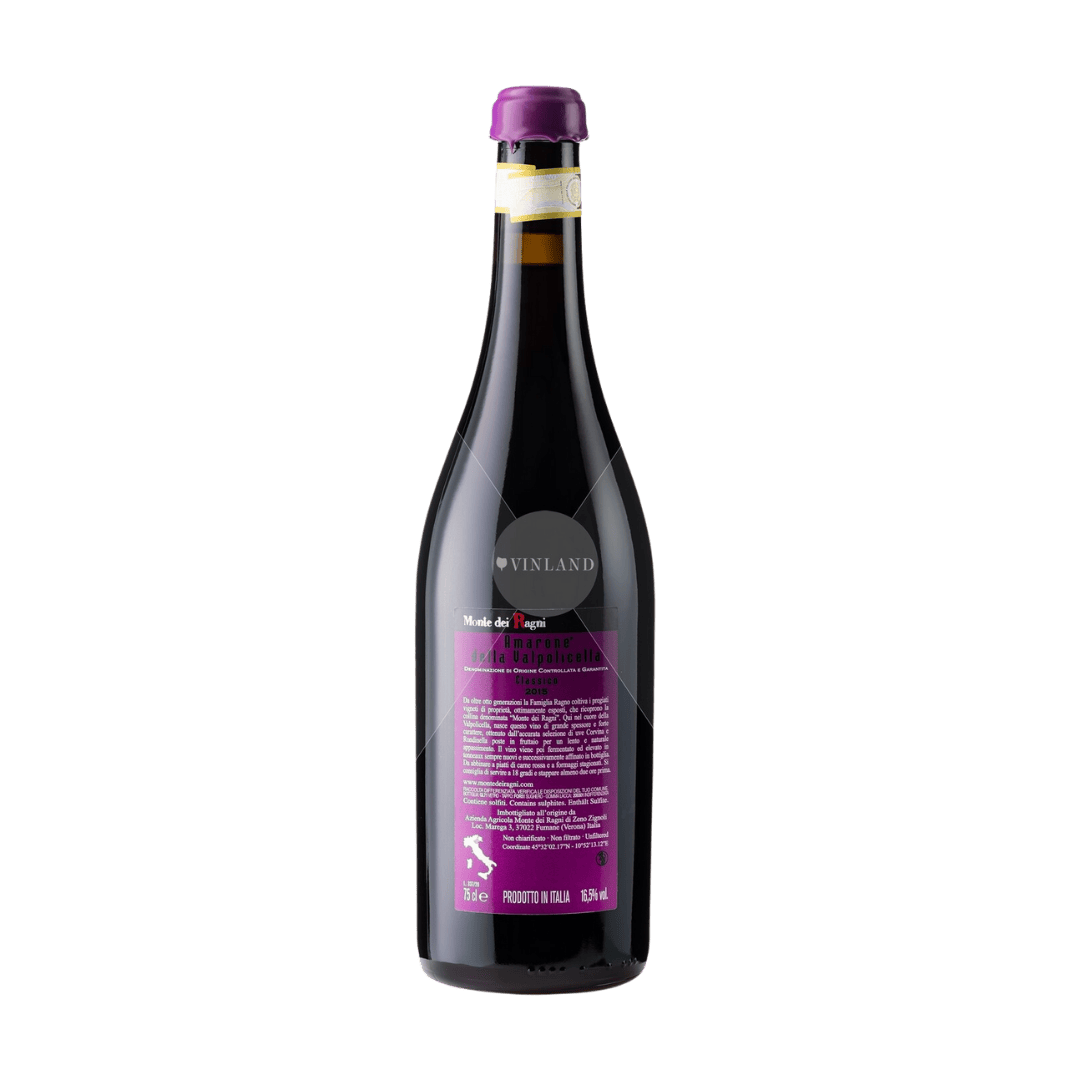 "Amarone" MONTE DEI RAGNI, Amarone della Valpolicella Classico 2015 - ONLY EXPORT, NOT FOR SALE IN ITALY