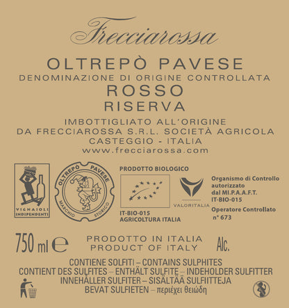 "Anamari" FRECCIAROSSA, Oltrepò Pavese  DOC Rosso Riserva  2017