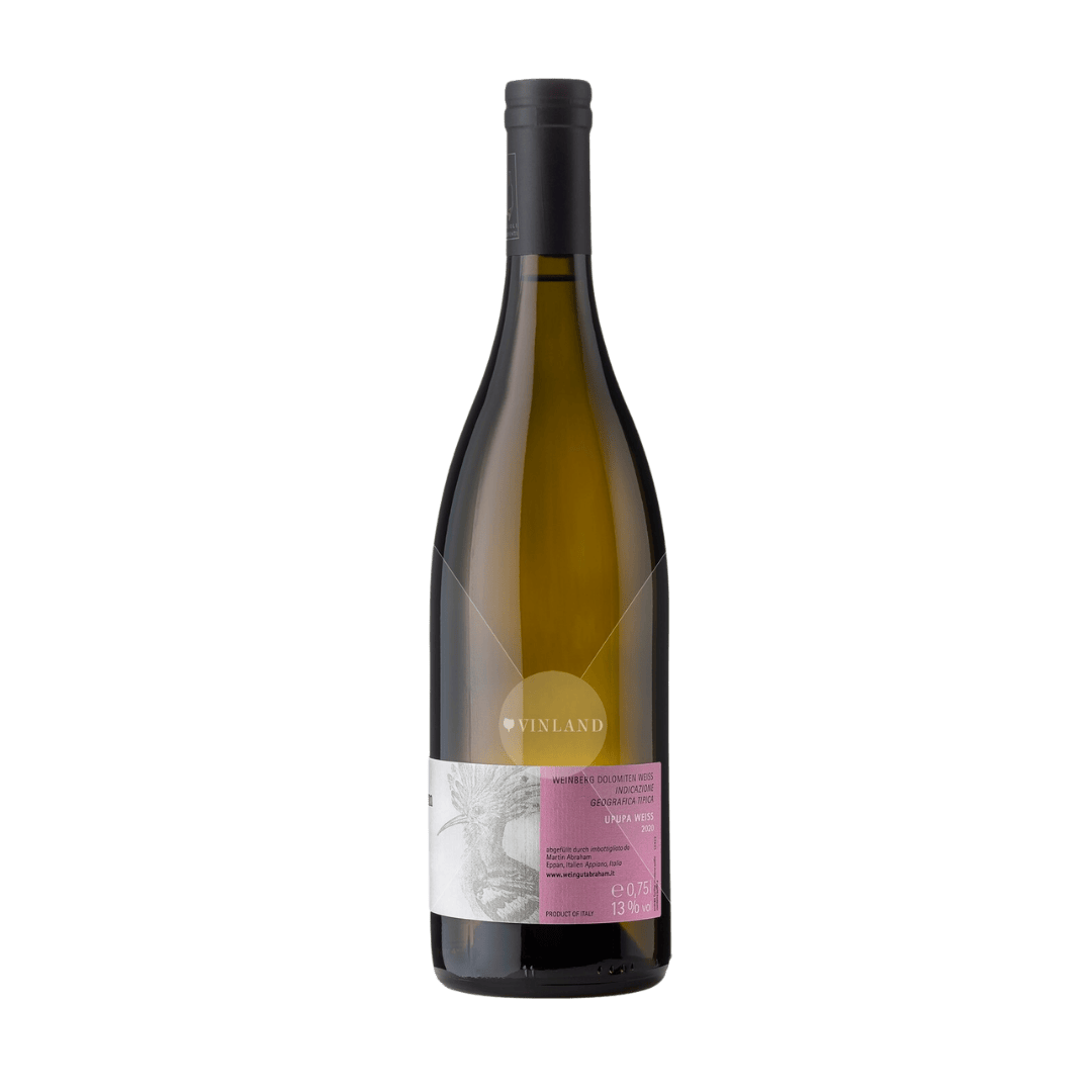 "Upupa Weiss", WEINGUT ABRAHAM, Weinberg Dolomiten IGT 2020